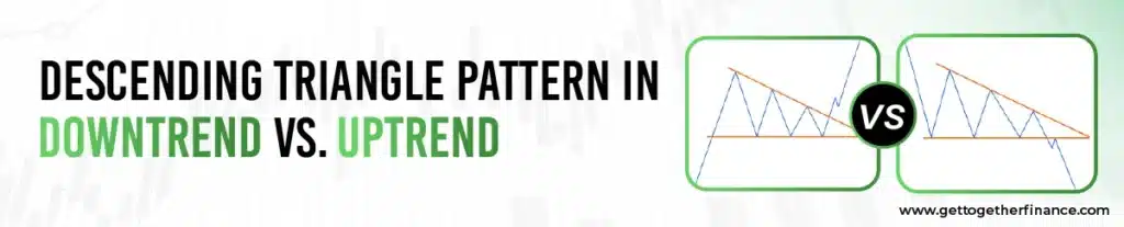 Descending Triangle Pattern in Downtrend vs. Uptrend